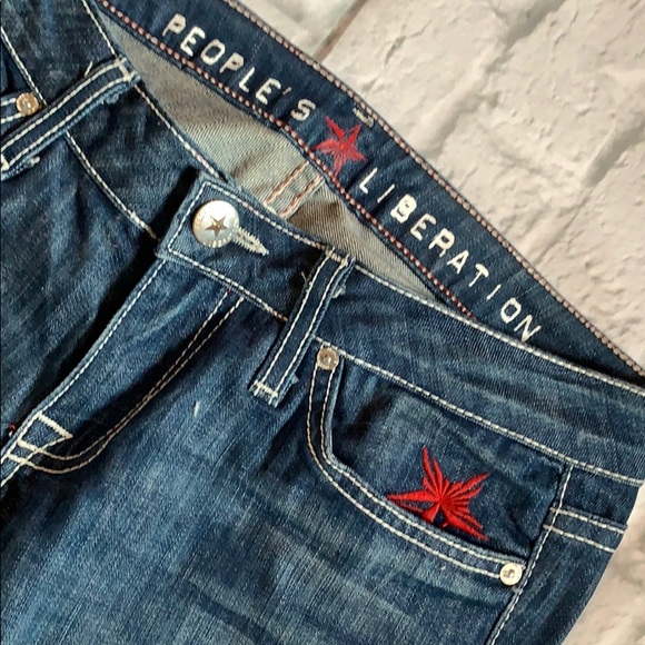 People’s Liberation flare jeans sz 27 - Picture 2 of 5